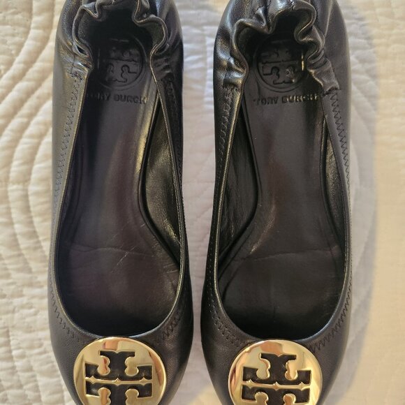 Tory Burch Shoes - Tory Burch Black Reva Flats Size 7